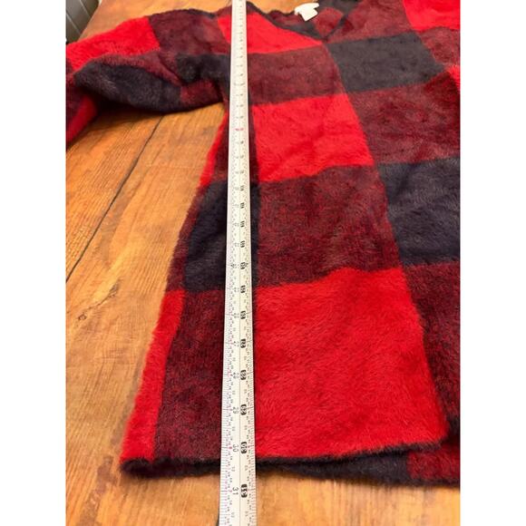 Sz Xs - H & M Fuzzy Buffalo Plaid Dress - Picture 7 of 7